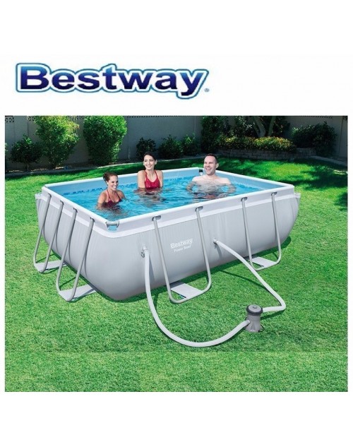 Bestway Power Steel™ 9'3" x 6'5" x 33"/2.82m x 1.96m x 84cm Rectangular Pool Set